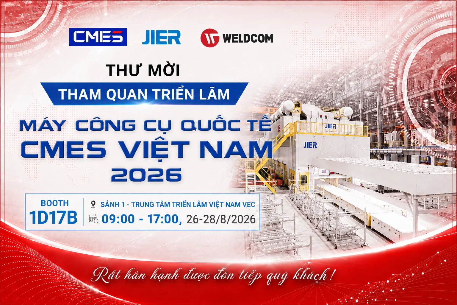 WELDCOM GÓP MẶT TẠI TRIỂN LÃM CMES VIỆT NAM 2026